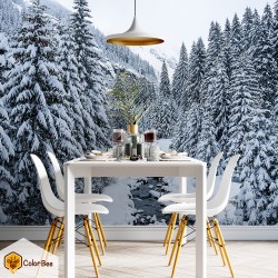 Fototapetai "Snow covered pine trees"